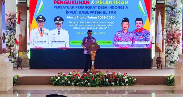 Hadiri Pelantikan PPDI 2025–2030, Bupati Blitar Rijanto Harap Peningkatan Pelayanan Publik di Desa