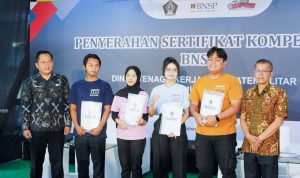 166 Lulusan Pelatihan DBHCHT Disnaker Kabupaten Blitar Raih Sertifikat BNSP, Siap Bersaing di Dunia Kerja