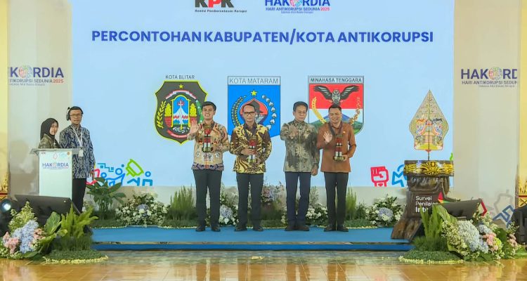 Mas Ibin Terima Penghargaan KPK di HAKORDIA 2025, Kota Blitar Jadi Percontohan Nasional Anti Korupsi