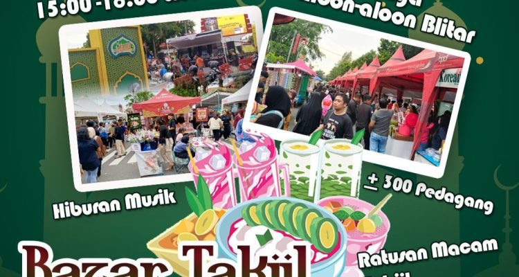 Bazar Takjil Ramadhan With QRIS 2026 Hadir di Alun-Alun Blitar, Pemkot Targetkan Omzet Miliaran Rupiah