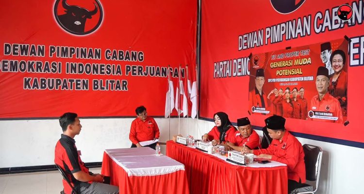 PDI Perjuangan Kabupaten Blitar Uji 178 Pemuda Calon Pengurus PAC, Pemimpin Struktural Partai Tingkat Kecamatan Diisi Anak Muda Unggul