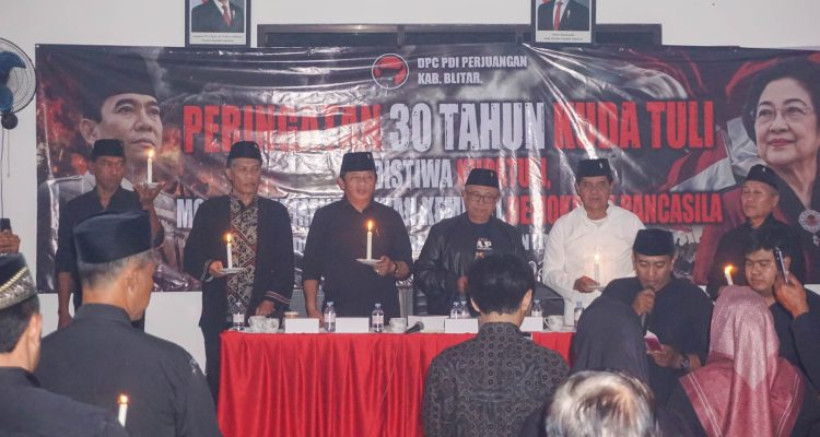 Peringatan 30 Tahun Kudatuli, Guntur Wahono: Anak Muda Blitar Tak Salah Bergabung PDI Perjuangan, Partai Ini Lahir dari Pengorbanan