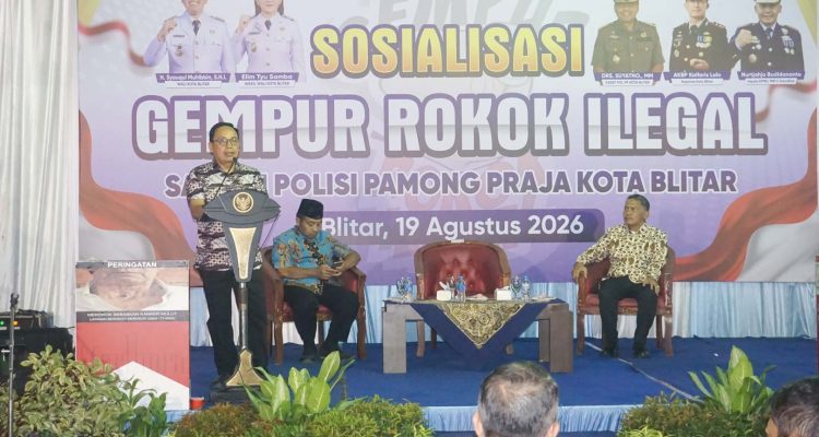 Sosialisasi Gempur Rokok Ilegal di Kota Blitar, Wali Kota Mas Ibin Pesan Masyarakat Aktif Awasi dan Laporkan Peredarannya
