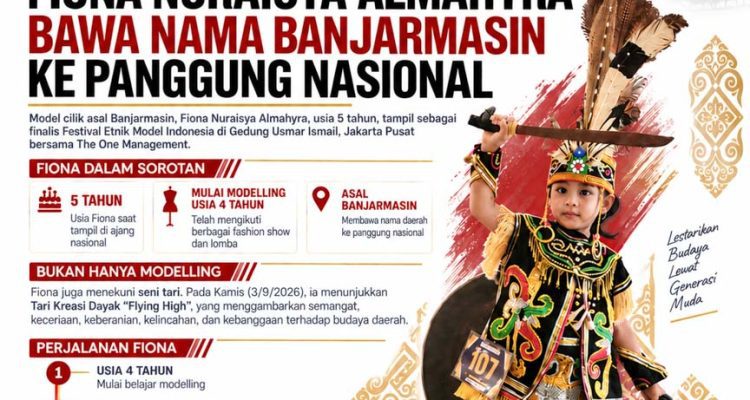 Fiona Nuraisya Almahyra Bawa Nama Banjarmasin ke Festival Etnik Model Indonesia di Jakarta