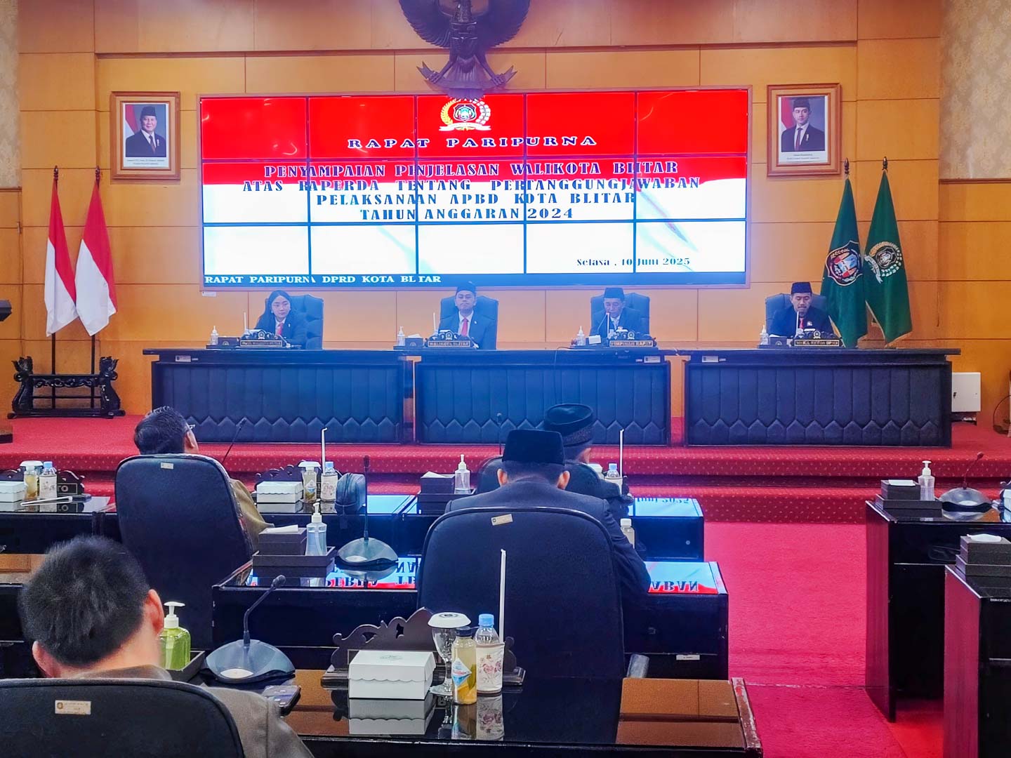 Rapat Paripurna DPRD Kota Blitar Agenda Walikota Sampaikan LPJ APBD 2024 Berjalan Lancar