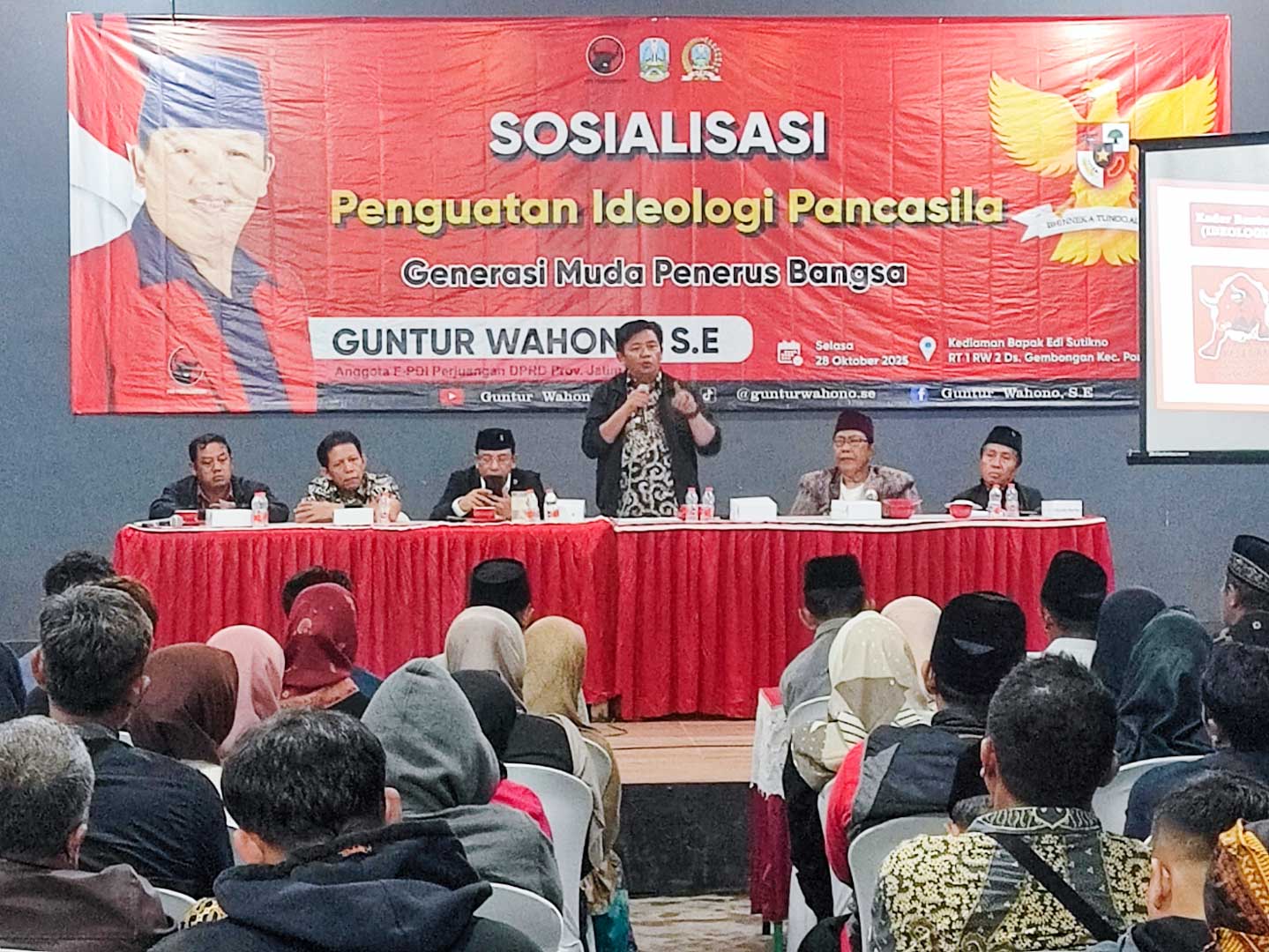 Guntur Wahono Tuntaskan Penguatan Pancasila di 22 PAC 248 Ranting, Kader PDI Perjuangan Blitar Kian Ideologis dan Militan