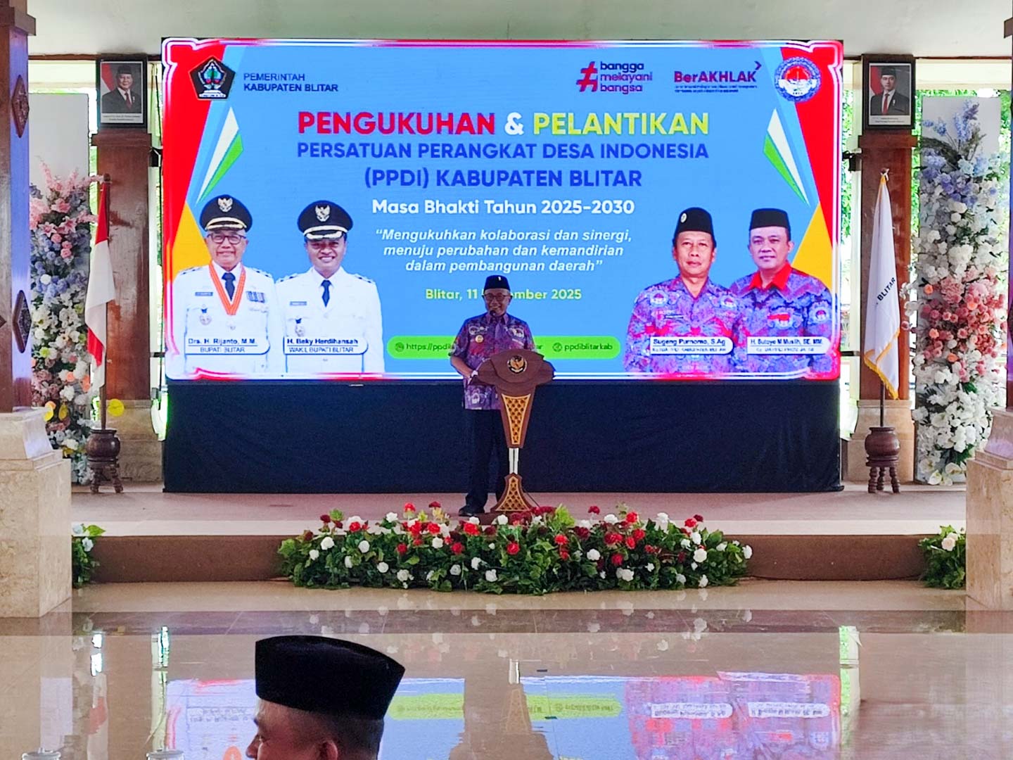 Hadiri Pelantikan PPDI 2025–2030, Bupati Blitar Rijanto Harap Peningkatan Pelayanan Publik di Desa