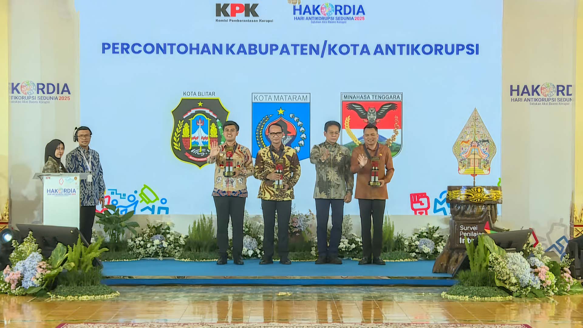 Mas Ibin Terima Penghargaan KPK di HAKORDIA 2025, Kota Blitar Jadi Percontohan Nasional Anti Korupsi