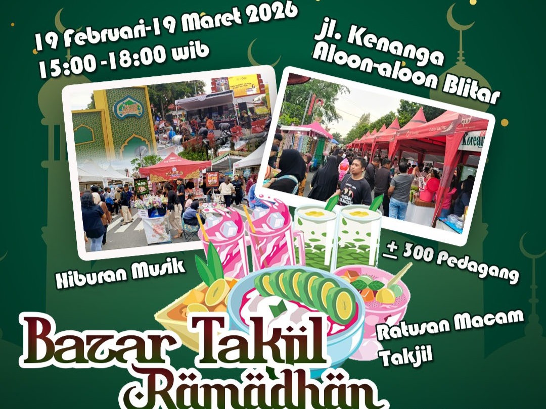 Bazar Takjil Ramadhan With QRIS 2026 Hadir di Alun-Alun Blitar, Pemkot Targetkan Omzet Miliaran Rupiah