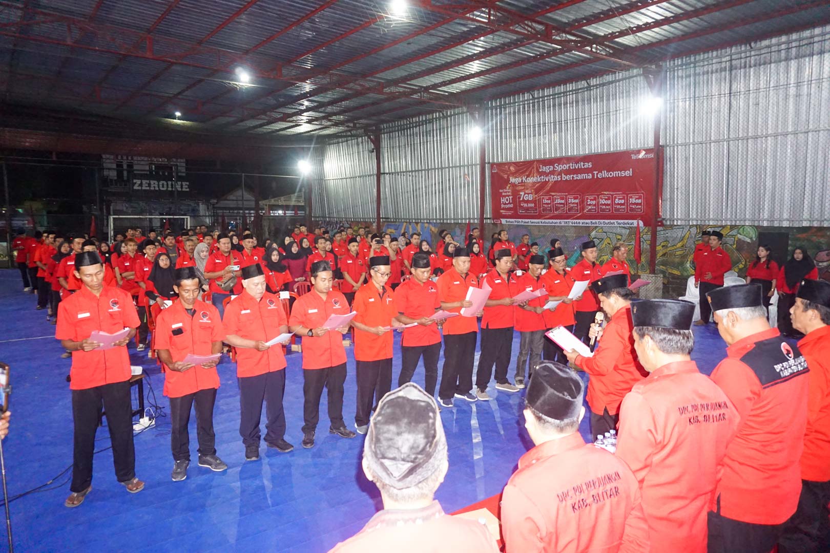 Basori PDI Perjuangan Kabupaten Blitar Lantik Ranting Kanigoro Rabu 22 Juli 2026