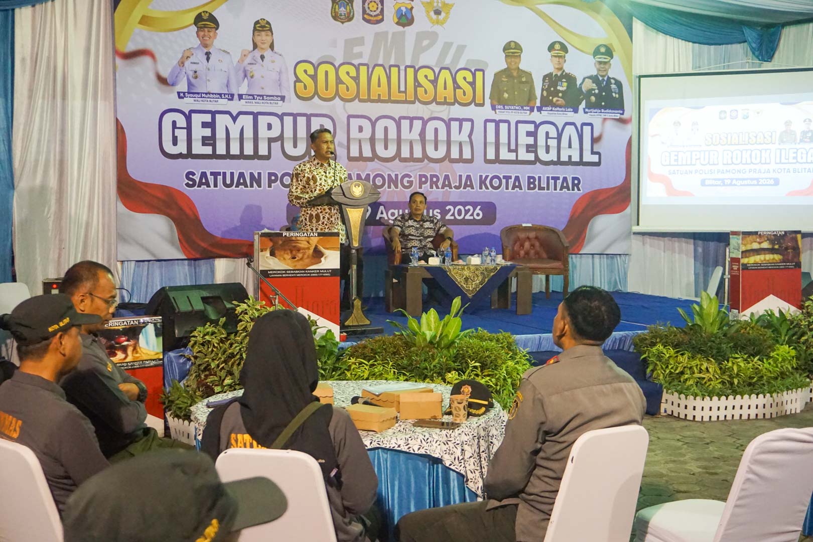 Kepala Kantor Bea Cukai Blitar Nurtjahjo Budidananto Sosialisasi Rokok Ilegal Rabu 19 Agustus 2026