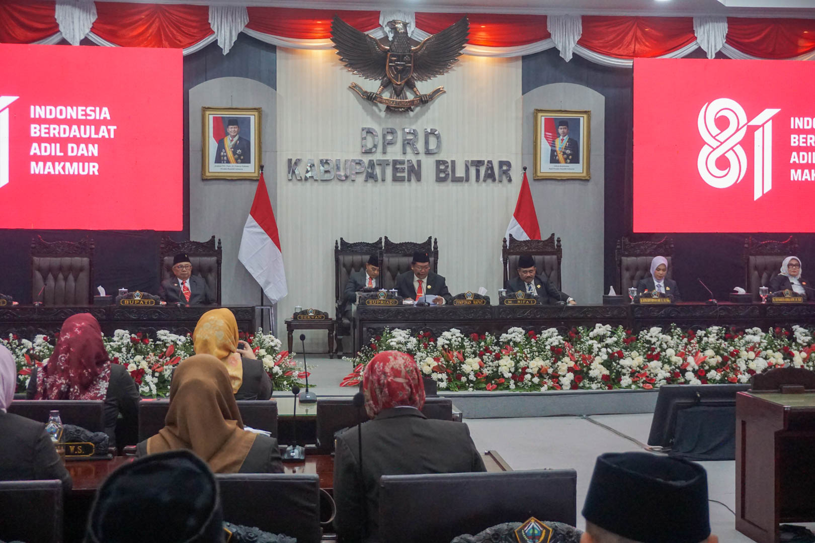 Rapat Paripurna HUT ke-81 RI, Ketua DPRD Kabupaten Blitar Supriadi Dorong Efisiensi Anggaran Tanpa Ganggu Kinerja Daerah
